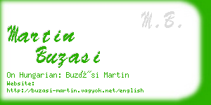 martin buzasi business card